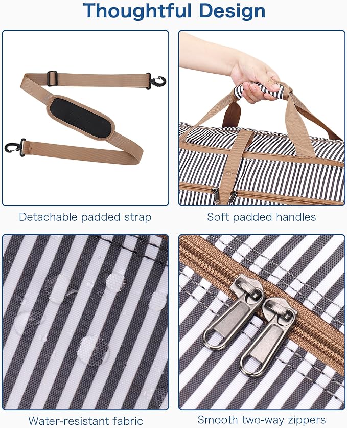 100L EXTRA LARGE Foldable Waterproof Travel Duffle Bag for Men and Women | with Shoe Compartment, Duffel for Weekender Gym Sport, Tear Resistant, Polyester - Image 5