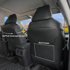 Lolcar Rav4 Seat Covers for Toyota RAV4 2019 2020 2021 2022 2023 2024 2025 LE,XLE,XLE Premium,Limited,Car Seat Cover for Trucks SUV,Leather Seat Cushion Full Set,Faux Leather (Grid Black) - Image 3