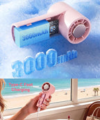 Portable Handheld Mini Fan with Ice Cooling Plate, Personal Clip On Turbo Fan Rechargeable, 18000 RPM 6 Speeds, 360° Detachable Clip, Pocket AC Fans Blow Cold Air for Beach Car Stroller Travel Makeup - Image 9