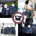 Momcozy Universal Stroller Organizer with Insulated Cup Holder | Detachable Phone Bag and Shoulder Strap, Fits for Uppababy, Baby Jogger, Britax, BOB, Umbrella, and Pet Strollers - Image 4