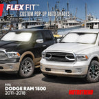 Motor Trend Custom Fit Dodge Ram 1500 Windshield Sun Shade - Fits All (2011-2018) Trims - Foldable Pop-Up Car Windshield Sunshade Dodge Ram 1500 Accessories - Automotive Ram Truck Interior Protection - Image 2