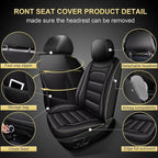 IKABEVEM Car Seat Covers for Cadillac SRX 2011-2016, 2-Pack Front | Luxury Fuax Leather, Waterproof, Airbag Compatible, Easy to Install, Scratch‑Resistant Seat Protection, Black - Image 2