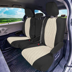 FH Group Custom Fit Car Seat Covers Specifically Made for Toyota Sienna 2011-2020, Car Seat Cover 2nd Row Set, 8 Seater Automotive Seat Covers in Beige Neoprene, Waterproof and Washable Seat Covers - Image 3