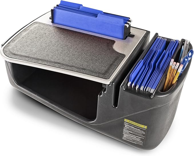 AutoExec Efficiency FileMaster Car Desk for Your Vehicle Workstation and Mobile Office, Grey - Image 4