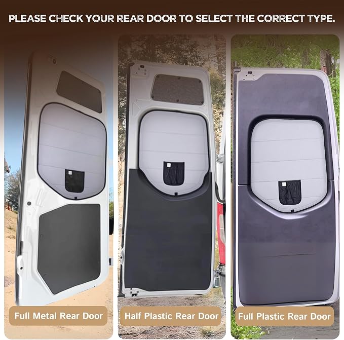 Living in a Bubble Insulated Blackout Rear Window Covers (Pair) for Mercedes Sprinter Van Year 2019-2026, VS30 (Full Metal Door - Bare Metal Frame) - Image 6