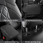 Coverado Seat Covers 4 Door for Jeep Wrangler, 2PCS Leather Car Seat Cover for Jeep Wrangler Vehicle Accessories Custom Fit for 2018-2026 Jeep Wrangler Seat Covers 2-Door/4-Door (Black) - Image 3