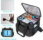 Trunab Insulated Medical Bag with Dividers, Medicine Pouch, Black | Empty Bag for Custom Setup, Ideal for Home, Travel and Camping - Image 2