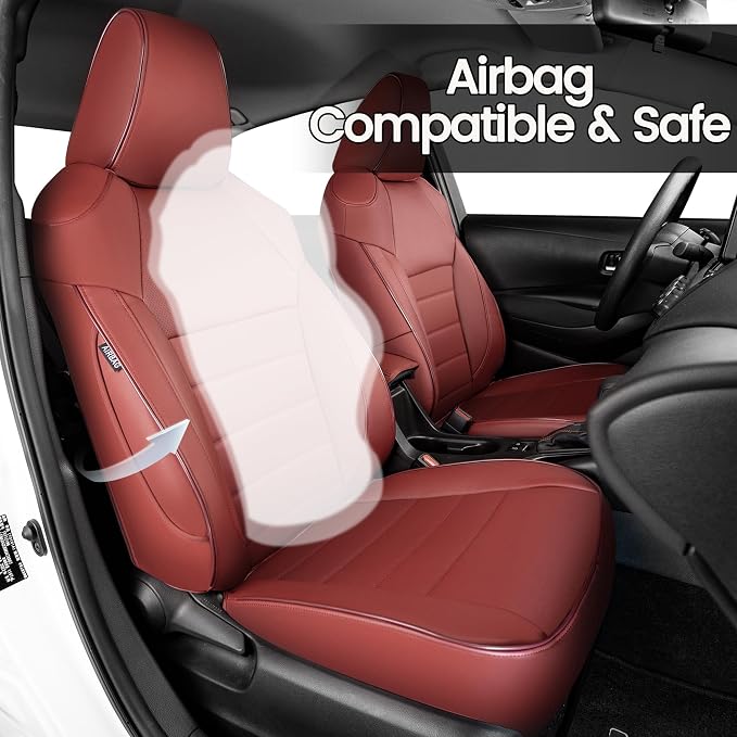 HKZ Customized Special seat Cover for Toyota Corolla (Burgundy, 2020-2022 Corolla XLE) - Image 4