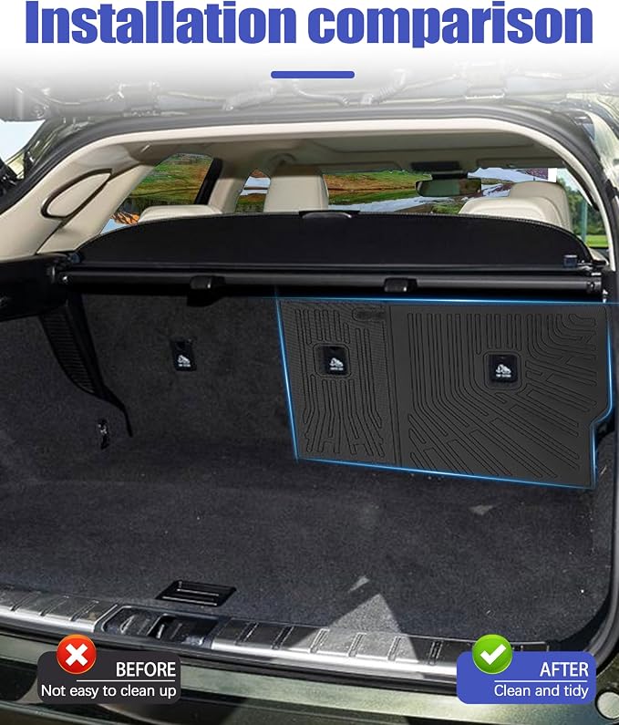 Backrest Mat for Lexus RX RX350/RX450H Accessories 2016-2022 with Hook&Loop Rear Trunk Mat Rear Seat Back Cover Protector All Weather Anti-Slip Split Dog Liner 3 PCS - Image 2