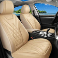 for Subaru Ascent 2019-2025 2026 Car Seat Covers, Full Set, Beige | Luxury Full Coverage Leather Seat Protectors, Waterproof Breathable, Non-Slip, Easy to Install, Airbag Compatible, All-Season by Unknown