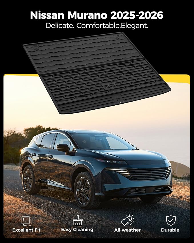 3W Cargo Liner for Nissan Murano 2025-2026,Non-Slip Heavy Duty Trunk Mat | Cargo Liner, Max Surface Coverage, Over 10 Years Lifespan, All Weather, Waterproof Protection, Non-Slip, TPE - Image 2