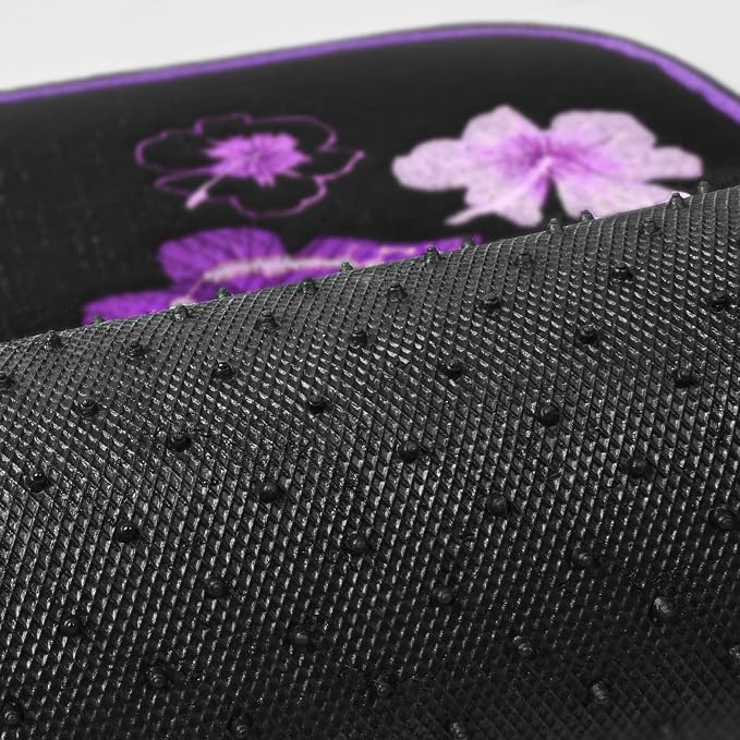 CAR PASS Butterfly Steering Wheel Cover and Waterproof Car Floor Mats,Purple Car Mats 14.5-15inch Steering Wheel Covers Universal Fit for Suvs,Sedans Cars,for Women Girl(Black and Purple) - Image 9