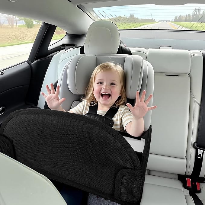 Kids Travel Tray for Toddler Car Seat, Road Trip Activities for Kid | Road Trip Essentials Accessories Lap Tray with iPad Holder Stand & Dry Erase Board as Travel Gifts for Kid,2PC - Image 2