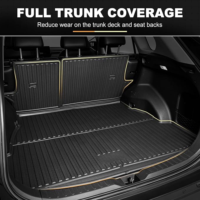 Floor Mats for Toyota RAV4 Hybrid 2026, Cargo Mat & Seat Back Mat (NO PHEV) | Fit Trunk without Subwoofer, Custom Fit Floor Liners with Door Sills Protector All-weather Trunk Mat 2026 RAV4 Accessories - Image 7