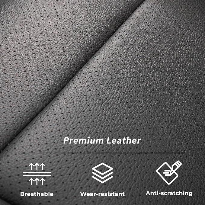 Custom Seat Covers for 2017-2022 Honda CR-V,Premium Faux Leather Car Seat Cover Set,Full Set Waterproof SUV Seat Protector,Armrest Covers Included (Red/Black) - Image 8