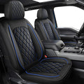 Front Seat Covers,Leather Car Seat Covers Blue for Sedan Truck SUV | Car Seat Covers,Leather Car Seat Cover,2pcs front seat covers, Universal Seat Protector For Families, Pets,Commuter by MIROZO