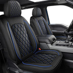 Front Seat Covers,Leather Car Seat Covers Blue for Sedan Truck SUV | Car Seat Covers,Leather Car Seat Cover,2pcs front seat covers, Universal Seat Protector For Families, Pets,Commuter by MIROZO