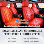 Coverado Leather Seat Covers, Car Seat Cover Front Seats, Waterproof Seat Covers, Luxury Faux Leather Car Seat Protectors, Red Car Seat Cover, Automotive Seat Covers Universal Fit for Most Cars - Image 5