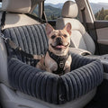 MIXJOY Dog Car Seat for Small/Medium Dogs up to 23 lbs, Multi-Functional Dog Carrier for Car with Detachable Washable Cover, Pet Travel Bed with Clip-On Safety Leash, Grey by MIXJOY
