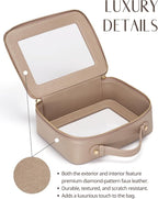 Clear Makeup Bag Travel Cosmetic Case Transparent Toiletry Bag with Zipper, Portable Make Up Organizer Traveling Compact Car Bag for Essentials, Gold, Large - Image 5