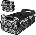 Deosk Trunk Organziers and Storage with Reinforced Handles,Car Accessories for Women/Men 50L Waterproof Polyester Trunk Organzier for Car/SUV/Minivan/Truck(Medium, Cow print) by Deosk