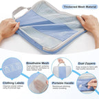 OlarHike 10 Set Compression Packing Cubes for Travel Essentials,Compressible Expandable Space Saver Bags for Organizing Clothes,Luggage Suitcase Garment Bags with Over 1000 pcs Mesh Holes(Light Blue) - Image 6