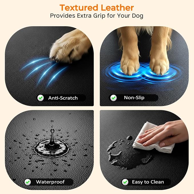URPOWER PU Leather Dog Back Seat Extender for Full-Size Crew Cab Trucks | 550 lb Support, 45% More Space for Large & Multiple Dogs, 3 Large Panels, Foam Padding for Comfort, Waterproof PU Leather - Image 3
