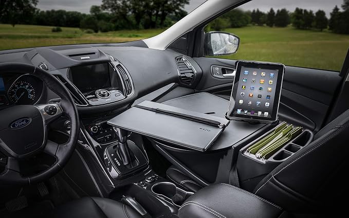 AutoExec AE-RMCD-PI-TAB-BT Roadmaster Car Desk for Your Vehicle Workstation and Mobile Office, Black with 400 watt Power Inverter and Tablet Mount | Vehicle Workstation, Mobile Office, 400 Watt Power Inverter, Tablet Mount - Image 2