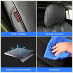 coverdream Front Wrangler Seat Covers for 2018-2026 Jeep Wrangler Rubicon,Sport,Sahara SUV,Rear Split Seat w/No Armrest,Fully Covered,Luxury Leather Car Seat Protector(2-Pack,Black & Carbon Fiber) - Image 5