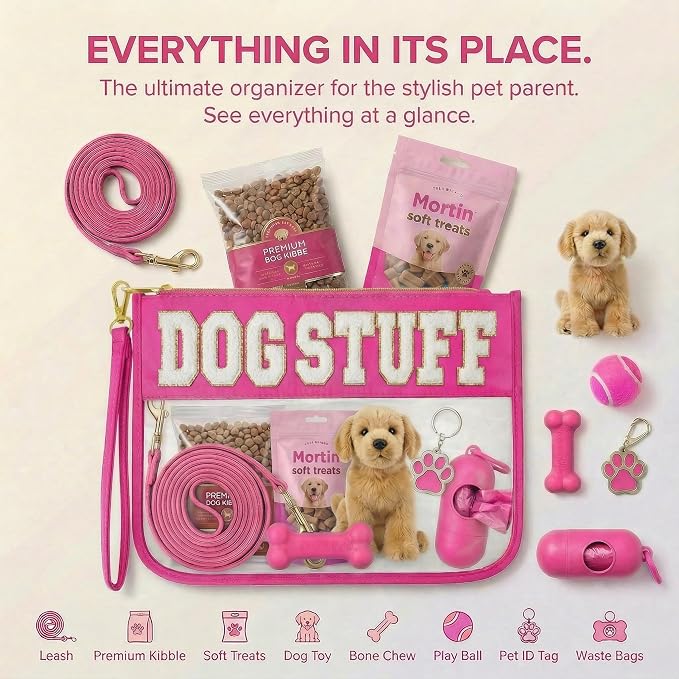 Dog Mom Gifts for Women Travel Bag Stuff Carrier Gifts Bag for Dog Lovers Food Storage Pouch Organizer Bag - Image 2