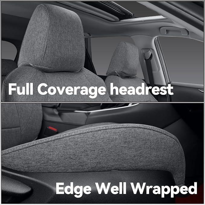 coverdream Forester Car Seat Covers Custom Fit for 2009-2013 Subaru Forester Seat Covers,Rear Seat W/Cup Holder,Full Coverage Polyester Seat Protector(Full Set,Gray) - Image 6