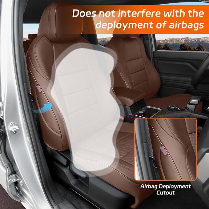 Ranaya Custom Fit Lexus Seat Covers for Lexus GX460 2012–2023 | for Base,Premium,Luxury,6-Passenger Full Set,(2nd Row Captain Chairs),Waterproof Leatherette, Pet & Kid Friendly,Brown - Image 5