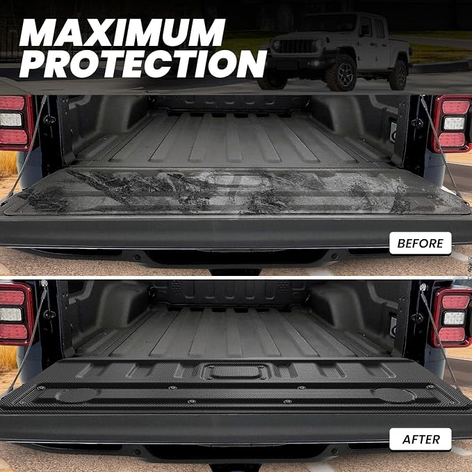 LASFIT Tailgate Mat for Jeep Gladiator 2020-2025 2026 | All Weather, TPE, Tailgate Protector Liner, Replacement Accessories, Tailgate Cover - Image 5