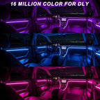 Interior Car LED Lights, 5 in 1 RGB Ambient Lighting Kit with 236" Fiber Optic, 16 Million Colors, APP Control, Music Sync Car Neon Lights for Cars, Trucks, SUVs - Image 6