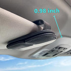 Visonx Sunglass Holder for Car Visor Clip, Magnetic Leather Eyeglass Hanger Clip for Car, Square Car Visor Accessories (Black) - Image 5
