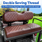 NOKINS Golf Cart Seat Covers 4 Piece Fits Club Car DS Pre-2000 | Front and Rear Seat Vinyl Covers, Golf Cart Accessories, No Staples(Brown and Brown 8438) - Image 3