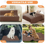 100% Waterproof Washable Dog Blanket, Dark Brown+Taupe, 52"x82" | 7-Layer Reversible Couch Covers for Dogs Met for Sofa Furniture Car Camping - Image 4