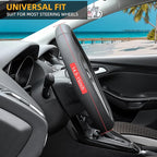 Microfiber Leather Steering Wheel Cover Large-Size for F150 F250 F350 Ram 4Runner Tacoma Tundra Range Rover Model S X with 15 1/2 inches-16 inches Outer Diameter (Black) - Image 2