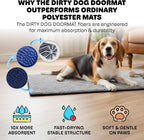 Dog Gone Smart Dirty Dog Doormat - Super Absorbent Polyamide Rug Pulls in Moisture & Dirt - Fast Drying for Clean Floors, Non-Slip, Machine Washable Mat for Muddy Paws - Brown, 31 x 20 Inches - Image 3