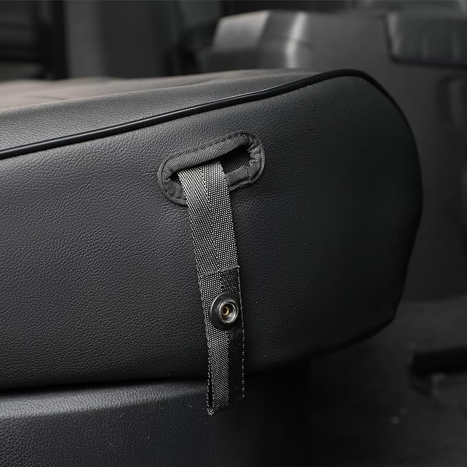 EKR Tacoma Back Seat Covers Custom for Toyota Tacoma (Hybrid) 2024 2025 2026 Double cab TRD Sport,TRD Off-Road,Limited,Trailhunter- Second Row Only,Faux Leather(Black) - Image 2