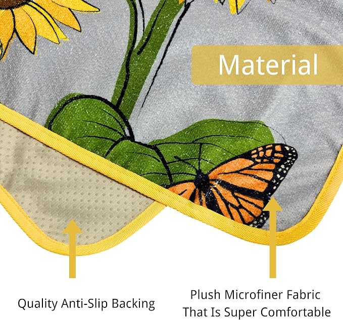 Waterproof Car Seat Cover for Front Seats, Protector for Cars SUVs Trucks, Sweat Towel Seat Covers Bucket for Gym,Workout,Beach,Hiking,Running and Swimming (Sun Flower, 2PCS) - Image 4