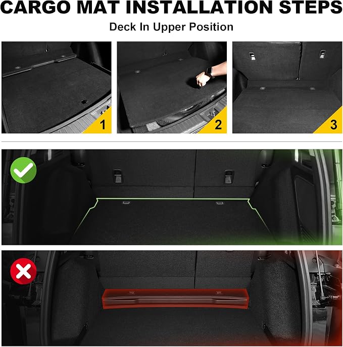 Cargo Liner Fit for Honda CRV 2023-2026 (Gasoline & Hybrid) | TTX LIGHTING Cargo Mat (Upper Deck) with Back Seat Protectors All-Weather TPE CR-V Accessories Backrest Mats - Image 2