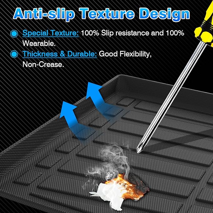 Cartist Cargo Liner Compatible with Honda Accord & Accord Hybrid 2018-2022 All Weather Rear Trunk Mat High Side Waterproof TPE Black - Image 4