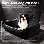 Large Dog Car Seat & Travel Bed-2-in-1 Dog Car Bed for Back Seat,Ultra-Soft Velvet Memory Foam,Snap Hook Seatbelt Loops,Non-Slip Bottom for Pets up to 50 lbs. - Image 2