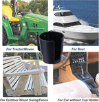 Universal Large Cup Holder Wall Mount, Heavy Duty Plastic Drink Holder | Work for Boat Car Truck RV Bus Tractor Wall Wood, Vertical or Horizontal Mount, Fit Most Cup Bottle Can Tumbler Black 1 Pack - Image 7