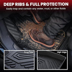 LASFIT Floor Mats for Ford Transit 2022-2026 Vinyl Floor with Posts Only | Ford Transit 150/250/350/350HD All Weather TPE Durable Protector Full Coverage Floor Liners for Transit-150 250 350 350HD - Image 3