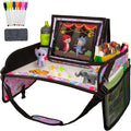 Lusso Gear Kids Travel Tray for Car - Road Trip Essentials for Kids - Car Seat Tray for Toddlers & Kids - for Airplane, Kids Travel Desk, Road Trip Activities (Mermaids) by LussoGear
