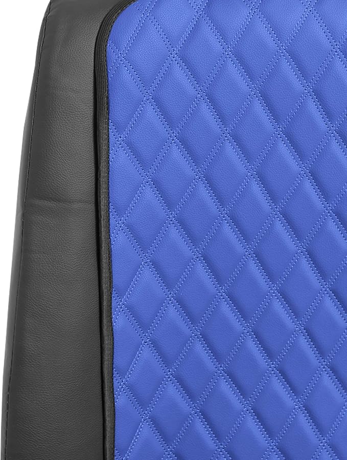 FH Group Car Seat Cushion – Faux Leather Single Front Seat Cover with Front Pockets, Airbag Compatible, Universal Fit Car Seat Cushion for Driver or Passenger Seat, SUV, Truck, Sedan & Van – Blue - Image 4