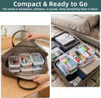 Clear Hard Shell Zipper Cases (5 Packs), Plastic Hard Sided Zippers Pouches Clear Hardshell Pencil Case For Storage, Diaper Bag Organizer Bliss Bins 4*Small/1*Medium - Image 5