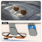 BFXM Car Sunglass Holder, Magnetic Leather Sunglass Holder | Eyeglass Hanger Clip for Car Sun Visor, Car Sun Visor Ticket and Card Clip - Image 2